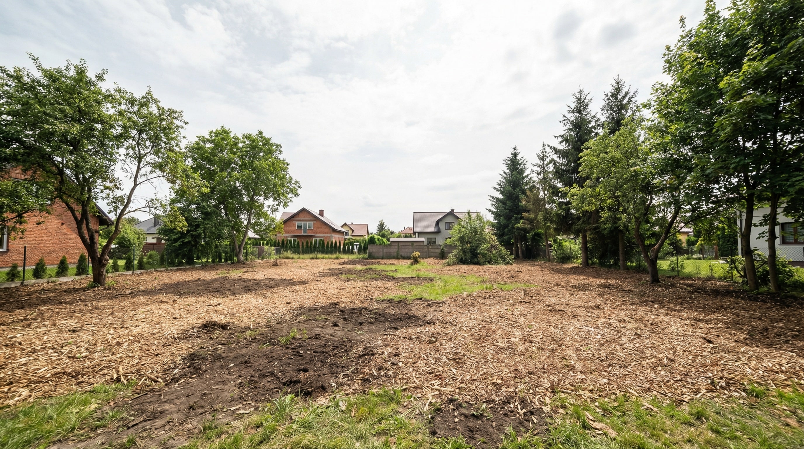 Teren po wycince - czysta przestrzeń